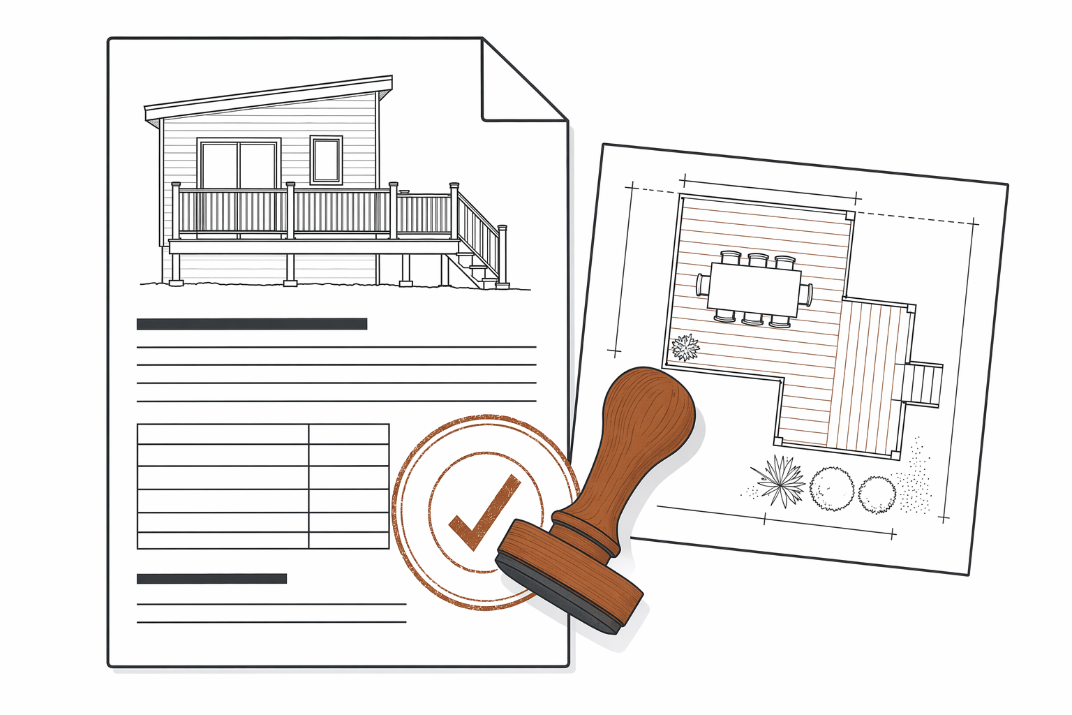 Illustration for: Deck permits & inspections explained