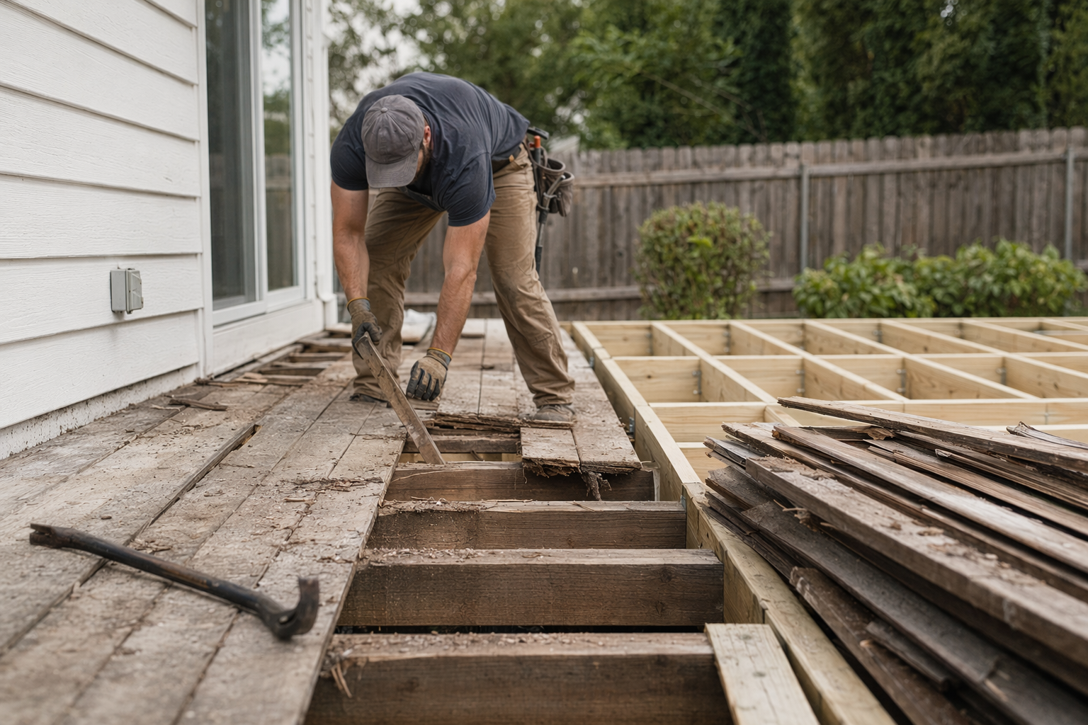 Illustration for: Repair or Replace an Old Deck?