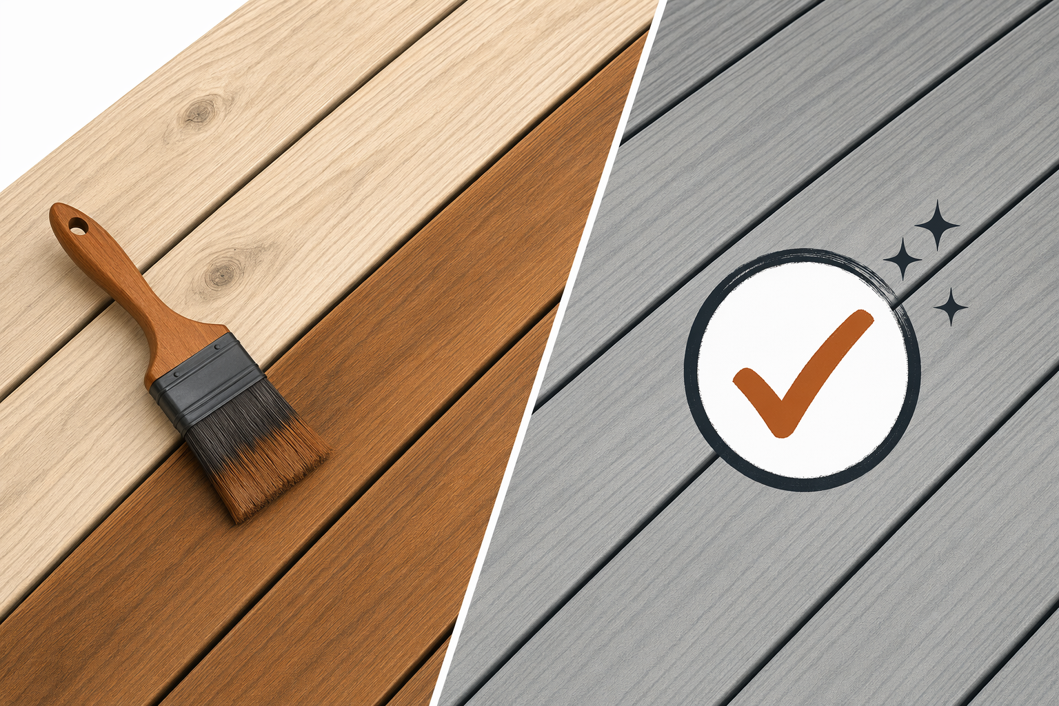 Illustration for: Wood vs composite decking